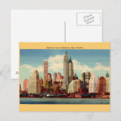Lager Manhattan Skyline Post Card Briefkaart (Voorkant / Achterkant)