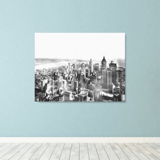  Lager Manhattan Skyscraper Foto (1913) Canvas Afdruk (Insitu (Houten vloer))