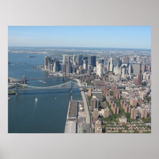 Lager Manhattan van de East River Poster (Voorkant)