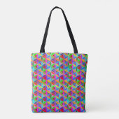 Lager - naadloos patroon - verloopkleur tote bag (Achterkant)