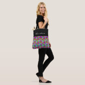 Lager - naadloos patroon - verloopkleur tote bag (Op model)