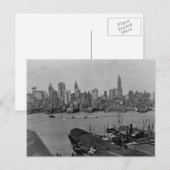 Lager New York Skyline East River New York City Briefkaart (Voorkant / Achterkant)