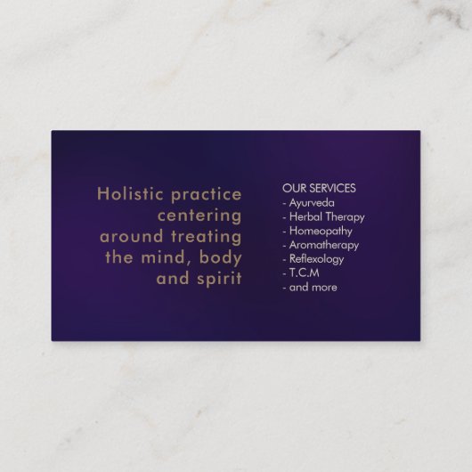 Lager - ornament van lotus - goud visitekaartje (Achterkant)