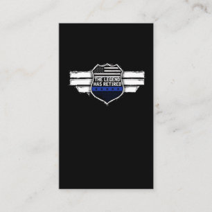 Lager politieagent Retirement Legend heeft gepensi Visitekaartje