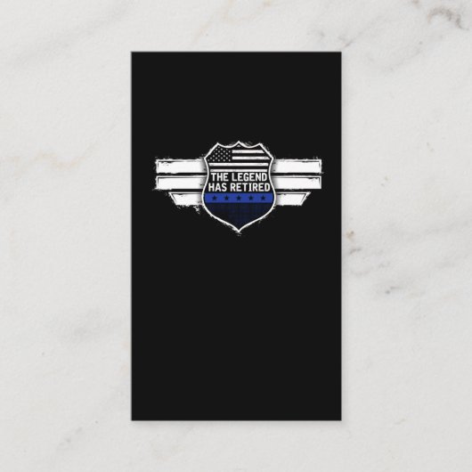 Lager politieagent Retirement Legend heeft gepensi Visitekaartje (Voorkant)