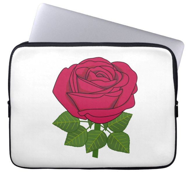 Lager roos - paars roos! laptophoes laptop sleeve (Voorkant)