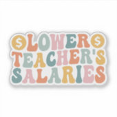 Lager salaris van leraar sticker (Voorkant)