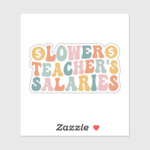 Lager salaris van leraar sticker