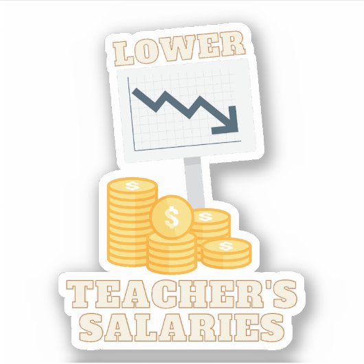 Lager salaris van leraar sticker (Voorkant)