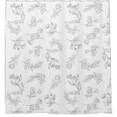 Lager silhouetpatroon douchegordijn (Voorkant)