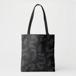 Lager silhouetpatroon tote bag