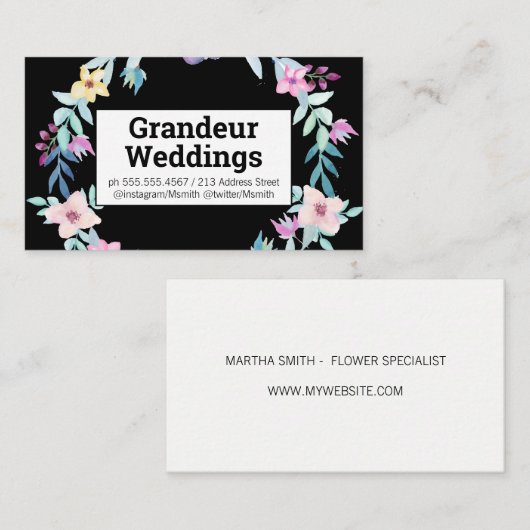 Lager stelsel visitekaartje (Voorkant / Achterkant)