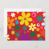 Lager stroomverbruik in rood briefkaart (Voorkant / Achterkant)