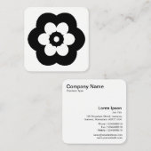 Lager symbool - zwart op wit vierkante visitekaartje (Voorkant / Achterkant)