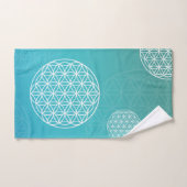 Lager van blauw/turkooizen bad handdoek (Handdoek)