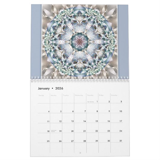 Lager van de kalender van Life Mandala 2015 (Jan 2026)