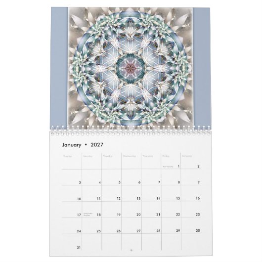 Lager van de kalender van Life Mandala 2015 (Jan 2027)
