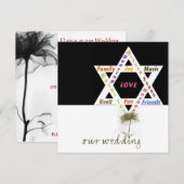 Lager van het joodse huwelijk kaart (Voorkant / Achterkant)