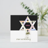 Lager van het joodse huwelijk kaart (Staand voorkant)