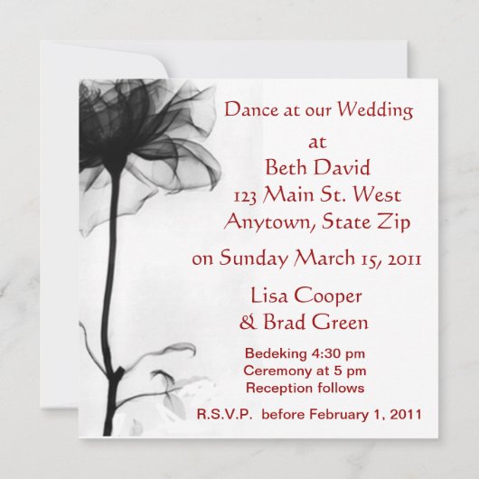 Lager van het joodse huwelijk kaart (Achterkant)