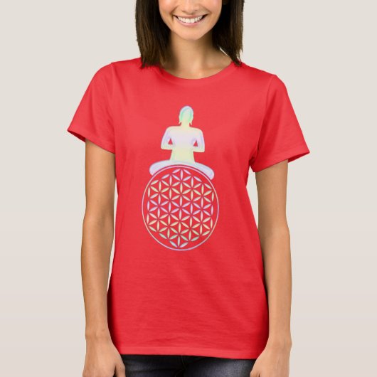 Lager van het leven / Blume des Lebens - Boeddha T-shirt (Voorkant)