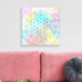 Lager van het leven / Blume des lebens - liefdesha Canvas Afdruk (Insitu (Woonkamer))