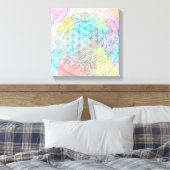 Lager van het leven / Blume des lebens - liefdesha Canvas Afdruk (Insitu (Slaapkamer))