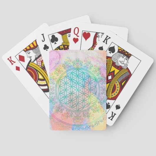 Lager van het leven / Blume des lebens - liefdesha Pokerkaarten (Achterkant)