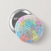Lager van het leven / Blume des lebens - liefdesha Ronde Button 5,7 Cm (Voorkant /achterkant)