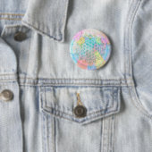 Lager van het leven / Blume des lebens - liefdesha Ronde Button 5,7 Cm (In situ)
