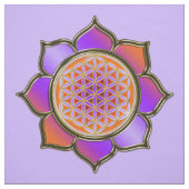 Lager van het leven / Blume des lebens - Lotus vio Stof (Swatch)