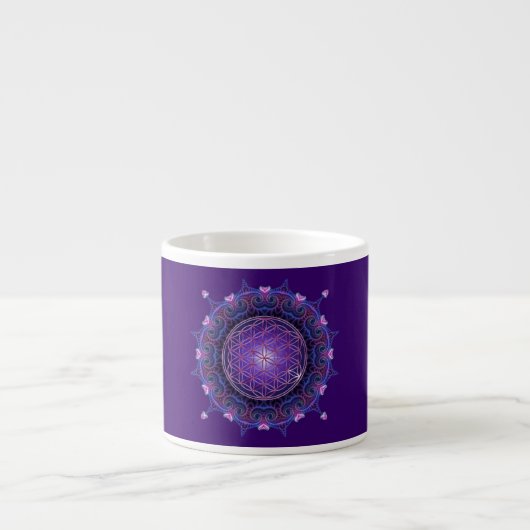 Lager van het leven / Blume des Lebens - Mandala I Espresso Kop (Voorkant)