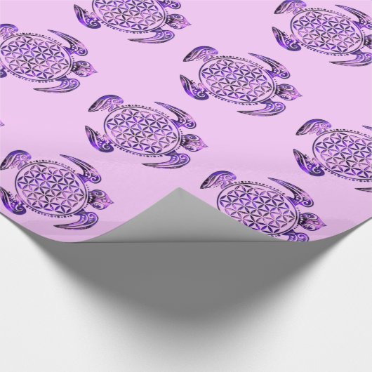 Lager van het leven / Blume des Lebens - paars van Cadeaupapier (Hoek)