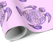 Lager van het leven / Blume des Lebens - paars van Cadeaupapier (Rol Hoek)