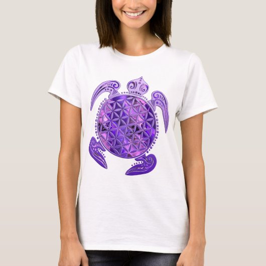 Lager van het leven / Blume des Lebens - paars van T-shirt (Voorkant)