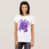 Lager van het leven / Blume des Lebens - paars van T-shirt (Voorkant volledig)