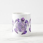 Lager van het leven / Blume des Lebens - schildpad Koffiemok (Center)