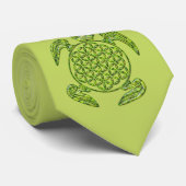Lager van het leven / Blume des Lebens - schildpad Stropdas (Opgerold)