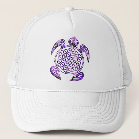 Lager van het leven / Blume des Lebens - schildpad Trucker Pet (Voorkant)