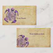 Lager van het leven / Blume des Lebens - schildpad Visitekaartje (Voorkant / Achterkant)