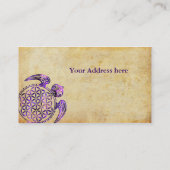 Lager van het leven / Blume des Lebens - schildpad Visitekaartje (Achterkant)