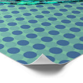 Lager van het leven / Blume des Lebens turquoise Poster (Hoek)