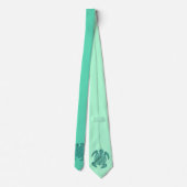 Lager van het leven / Blume des Lebens turquoise Stropdas (Achterkant)