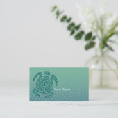 Lager van het leven / Blume des Lebens turquoise Visitekaartje (Staand voorkant)
