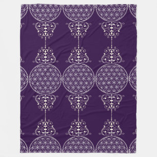Lager van het leven / Blume des lebens - vintage I Fleece Deken
