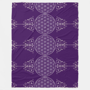 Lager van het leven / Blume des lebens - vintage I Fleece Deken