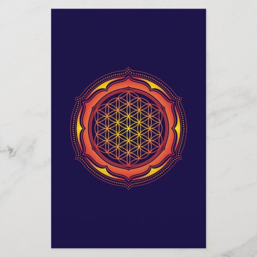 Lager van het leven, Lotus, Geometry Sacred, Boedd Flyer (Voorkant)