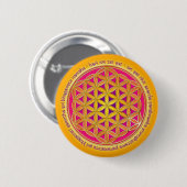 Lager van het leven met Moola mantra Ronde Button 5,7 Cm (Voorkant /achterkant)