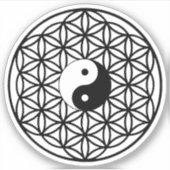 Lager van leven, bang geometrie, yin yang sticker
