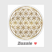 Lager van leven, bang geometrie, zen, ohm sticker (Vel)